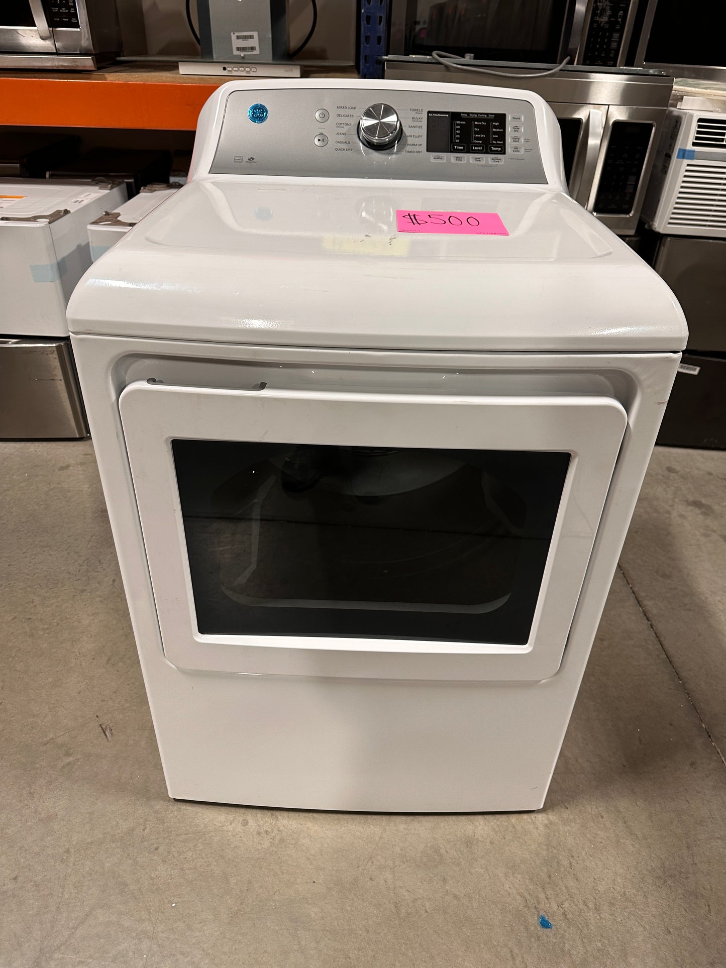 NEW GE WHITE ELECTRIC DRYER - DRY12024