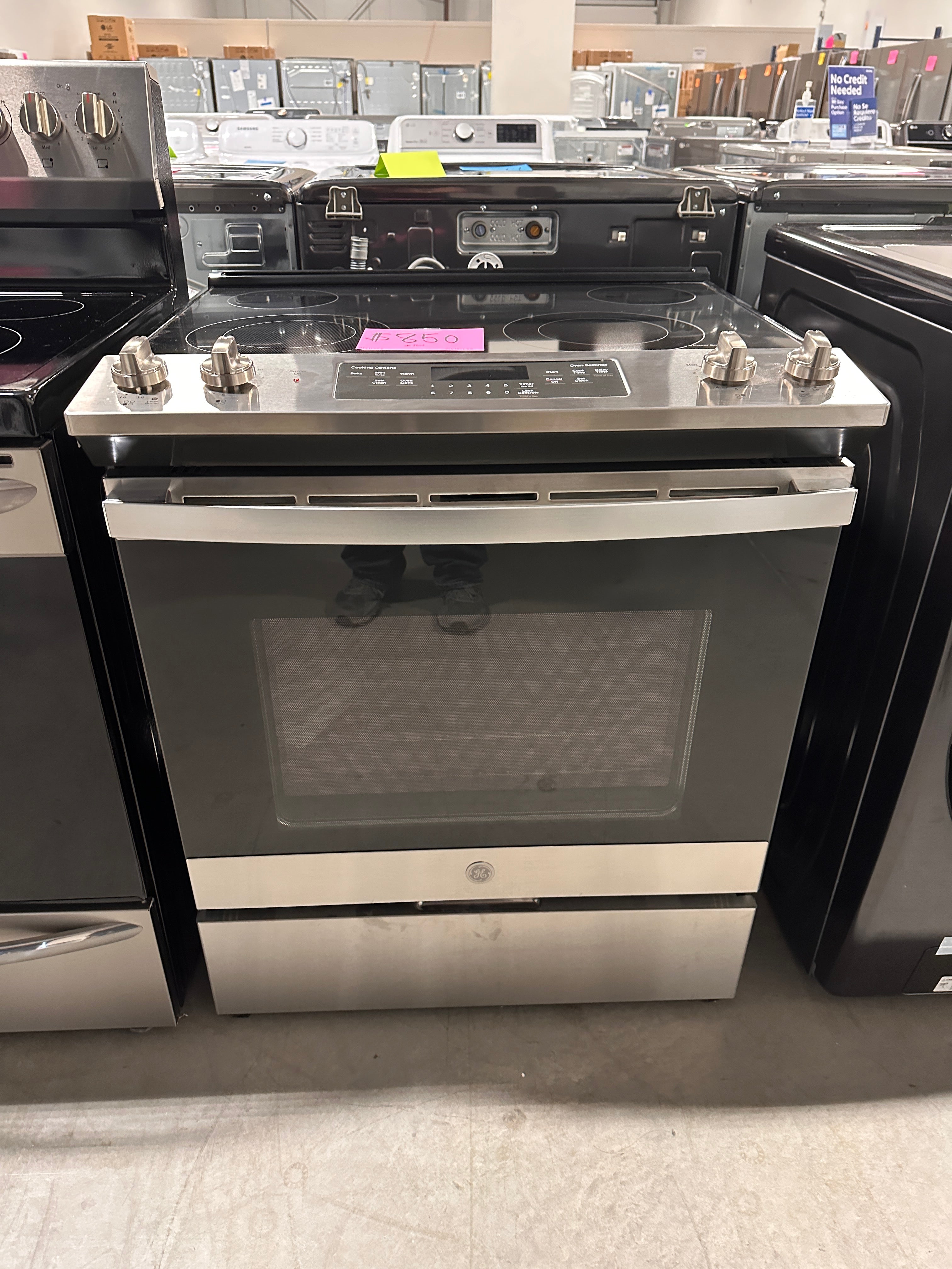 NEW GE 5.3 CU FT ELECTRIC RANGE - RAG11726 - JS645SLSS – Thrive Appliance