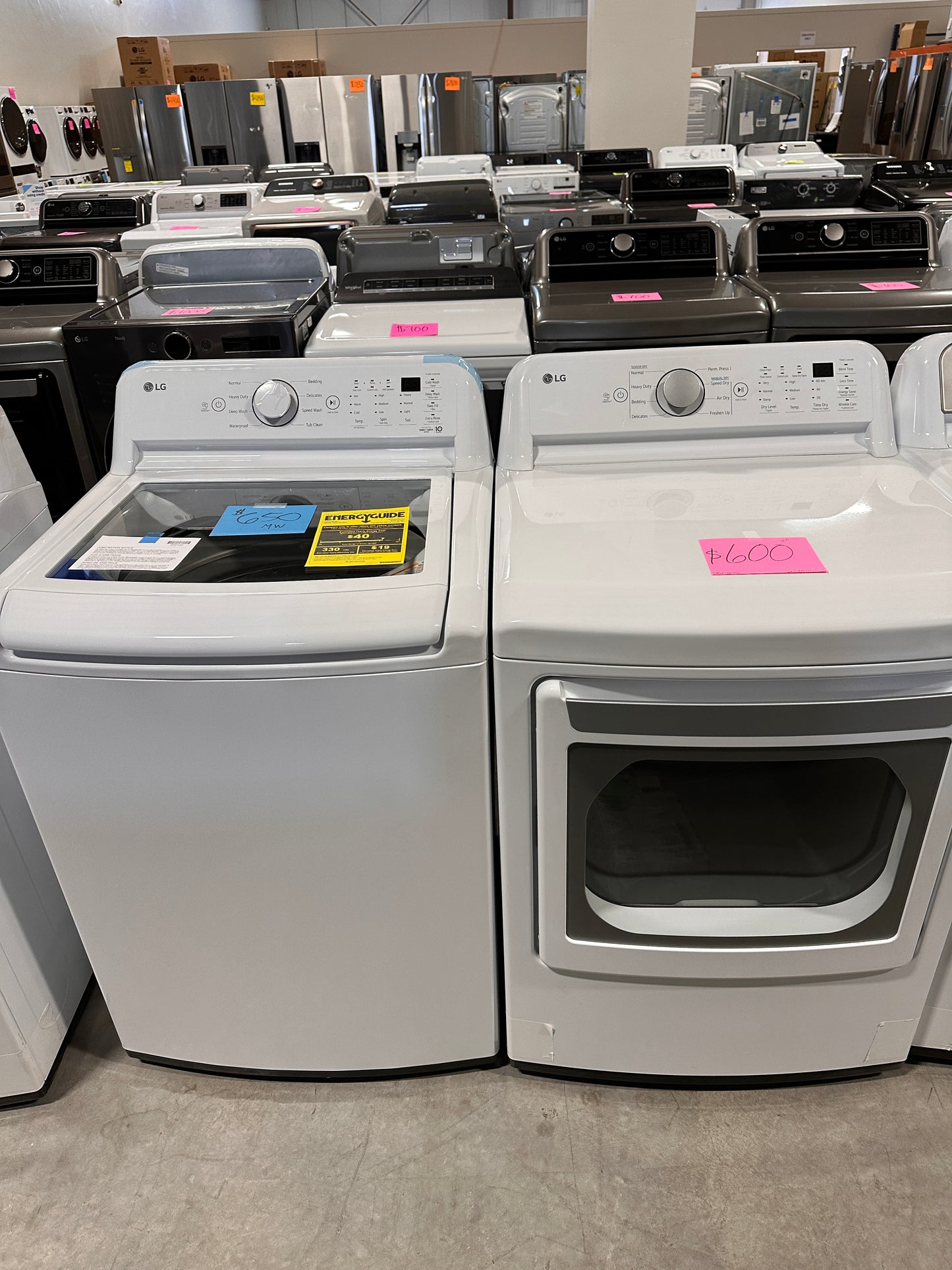 BRAND NEW LAUNDRY SET - ELECTRIC DRYER - TOP LOAD WASHER - WAS12813
