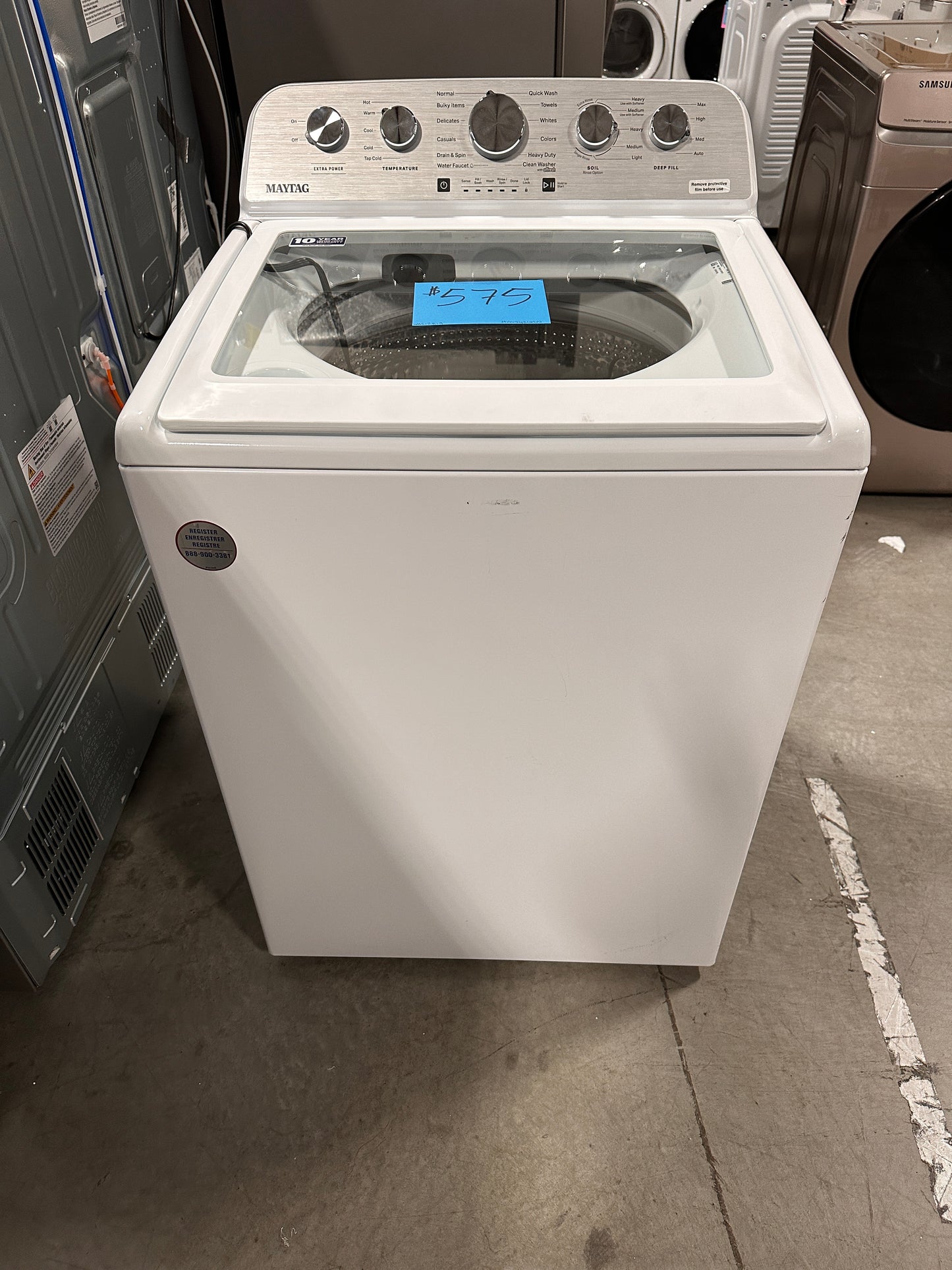 TOP LOAD WASHER with EXTRA POWER BUTTON - WAS12819