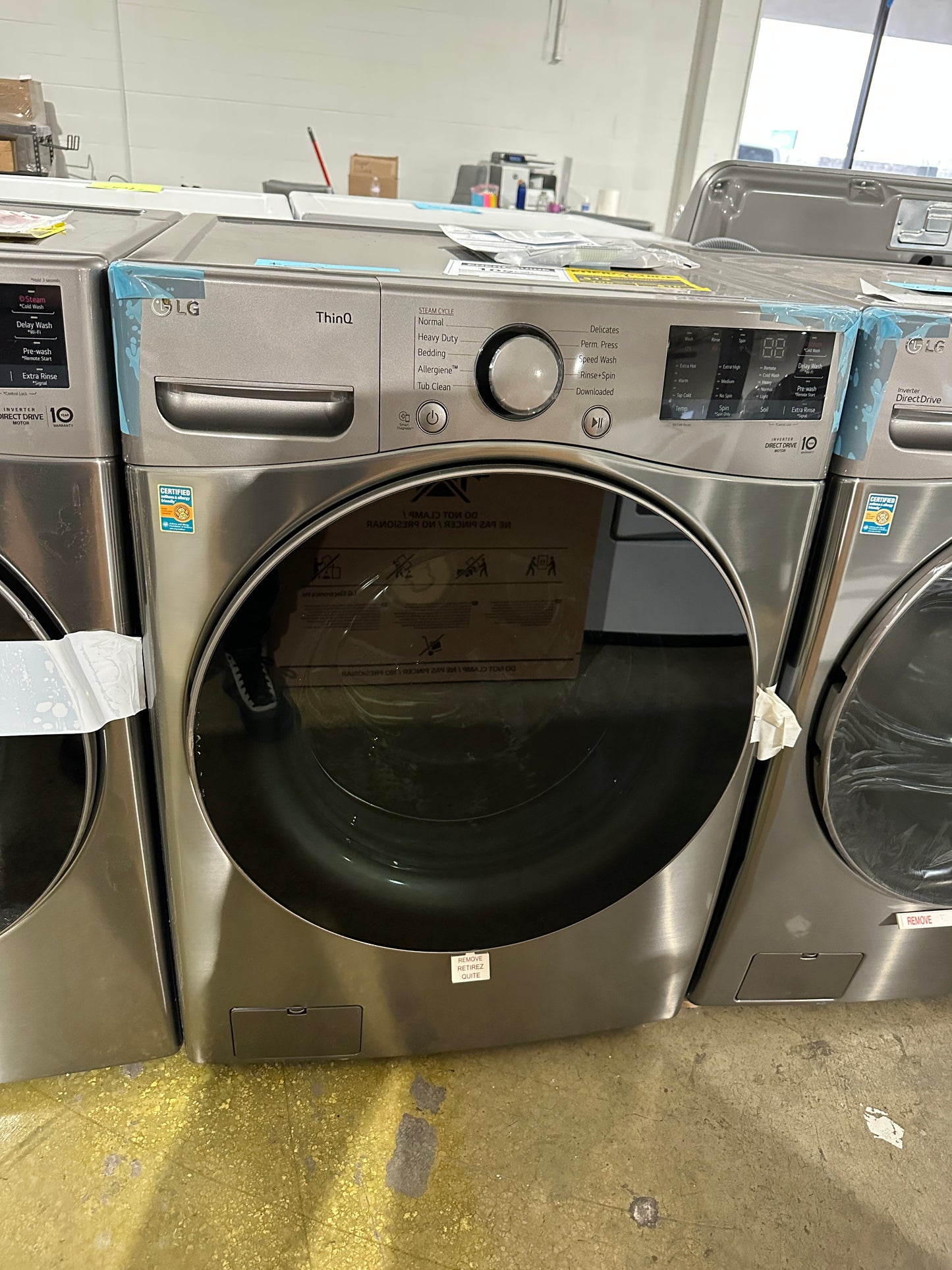 STACKABLE LG FRONT LOAD WASHER - WAS11827S WM3600HVA