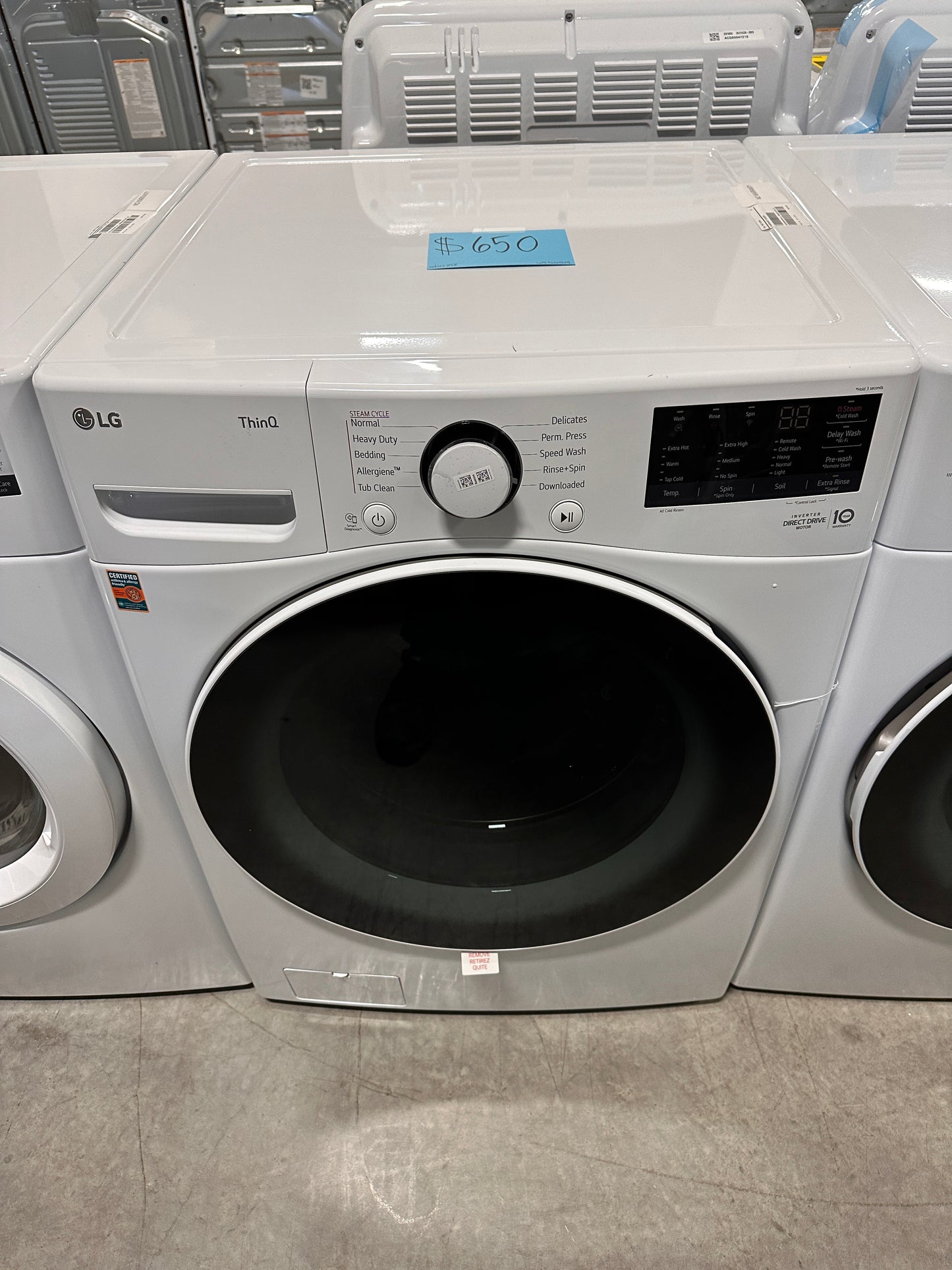 NEW 6MOTION TECHNOLOGY  SMART FRONT LOAD WASHER - WAS12858