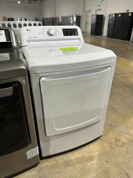 LG - 7.3 Cu. Ft. Gas Dryer with Sensor Dry - White  Model:DLG7001W  DRY11207S