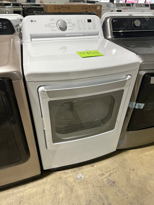 LG - 7.3 Cu Ft Gas Dryer with Sensor Dry - White  Model:DLG7151W  DRY11595S