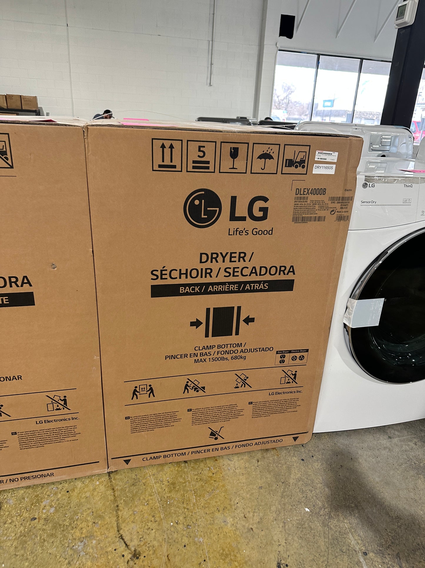NEW ELECTRIC DRYER with FULL LG WARRANTY - DRY11650S DLEX4000B