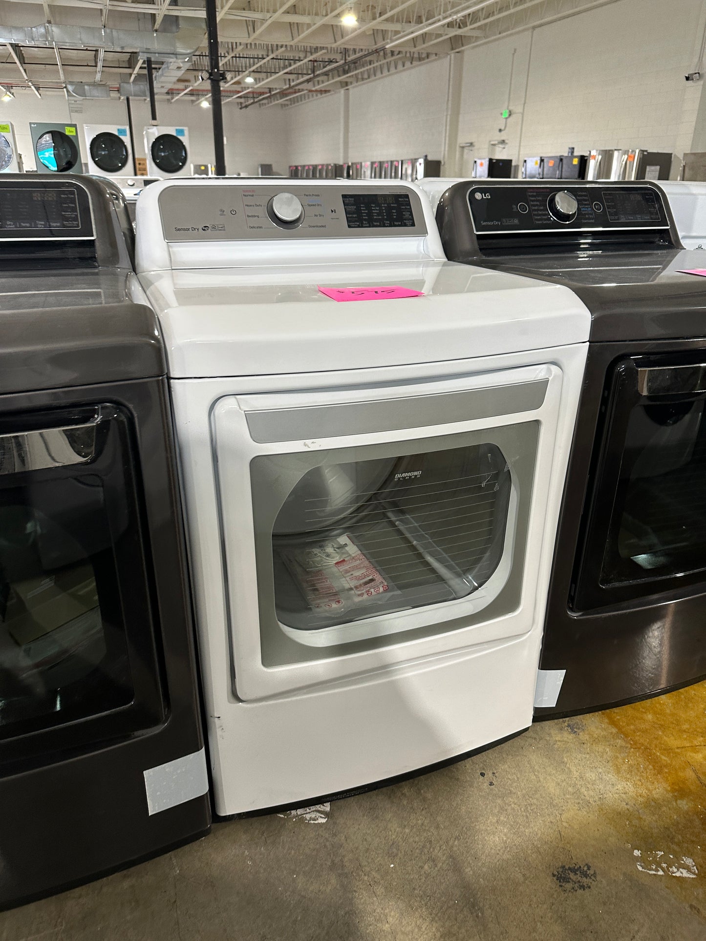 LG - 7.3 Cu. Ft. Smart Electric Dryer with EasyLoad Door - White  Model:DLE7400WE  DRY11162S