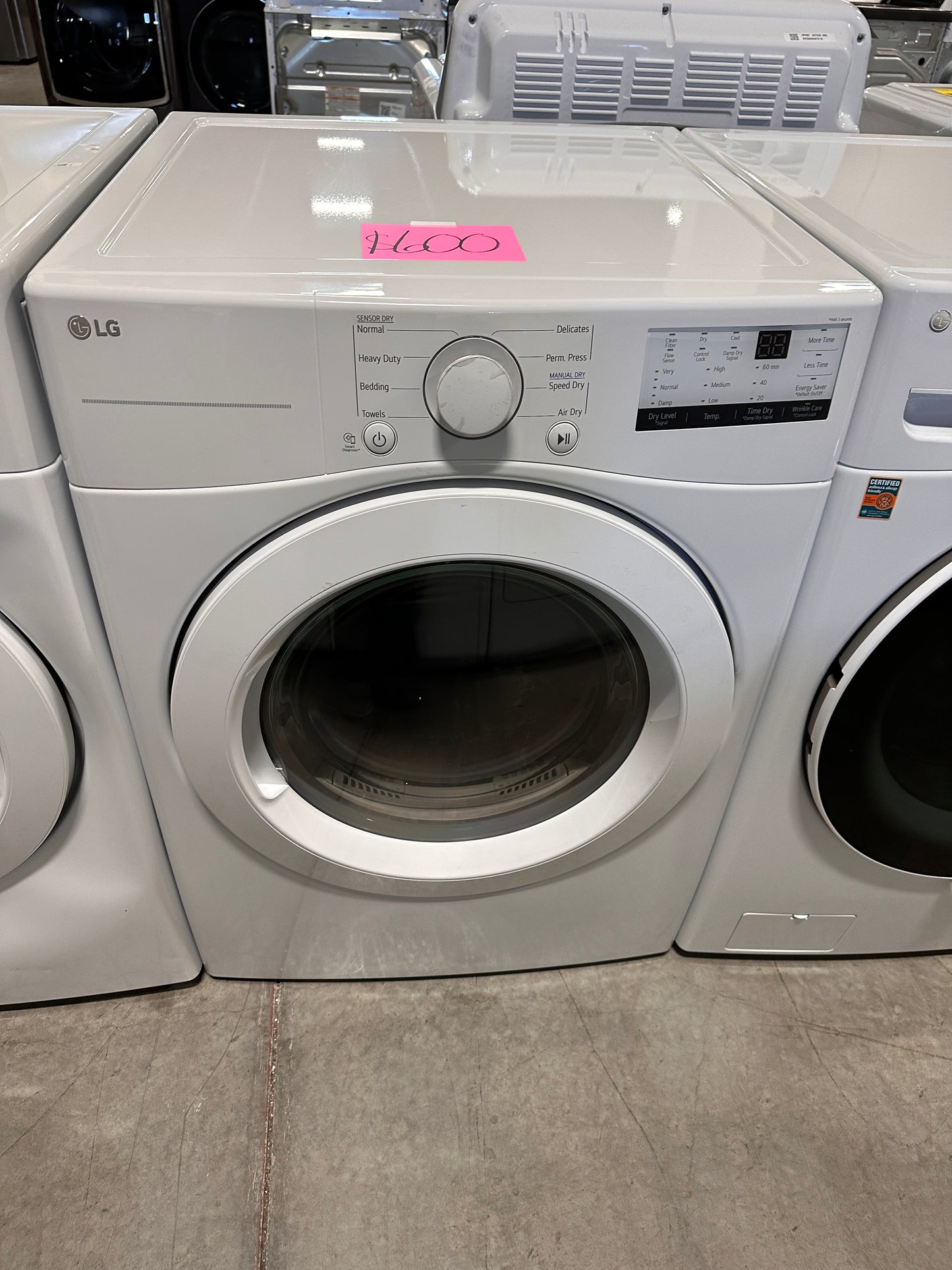 NEW LG ELECTRIC DRYER WITH FLOWSENSE - DRY12245