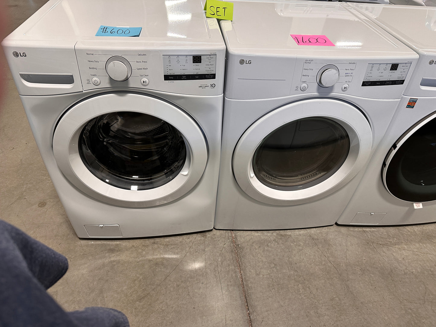 NEW LG STACKABLE LAUNDRY SET - WAS12856 DRY12245