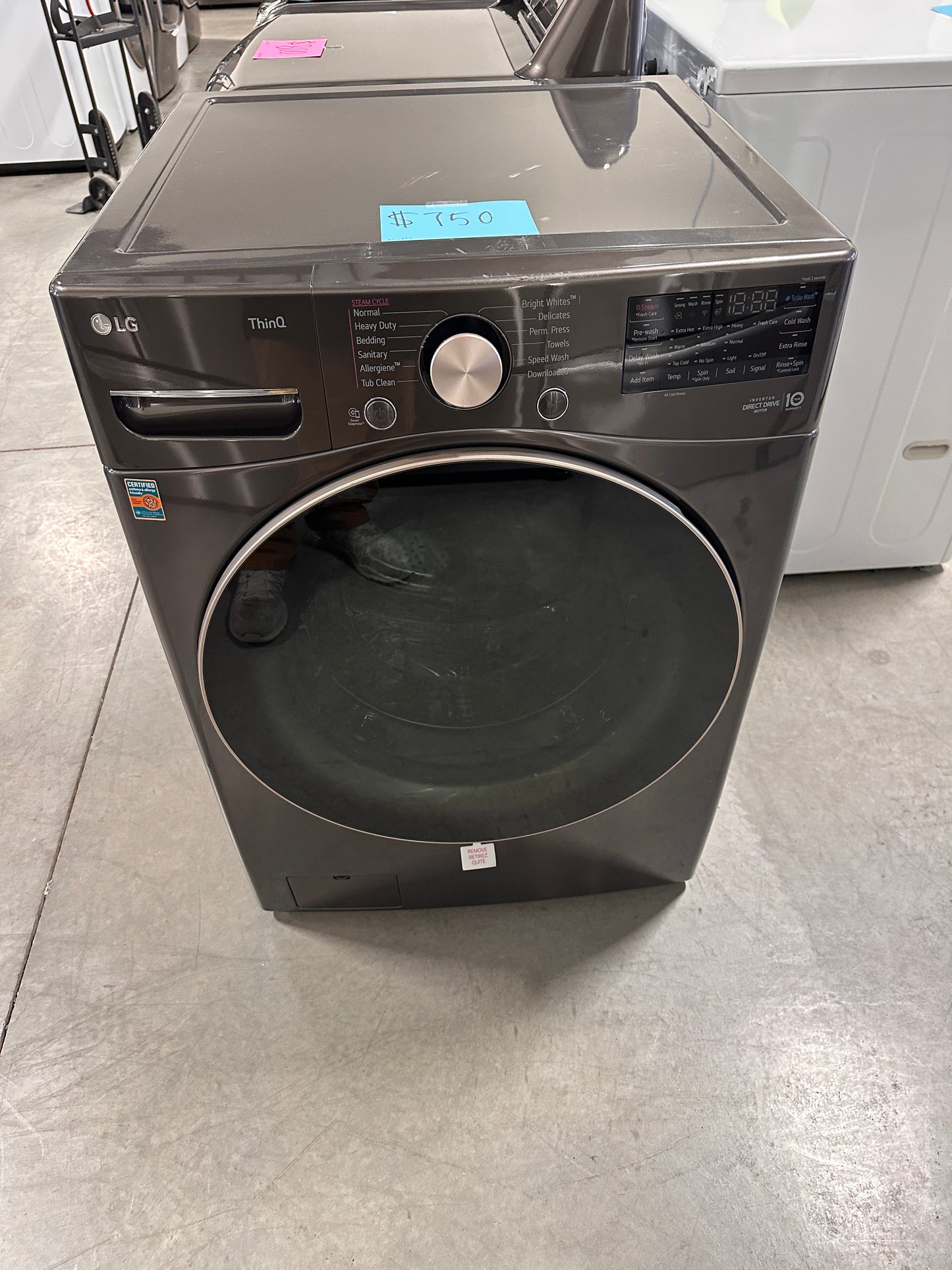 GORGEOUS STACKABLE FRONT LOAD LG WASHER - WAS12873