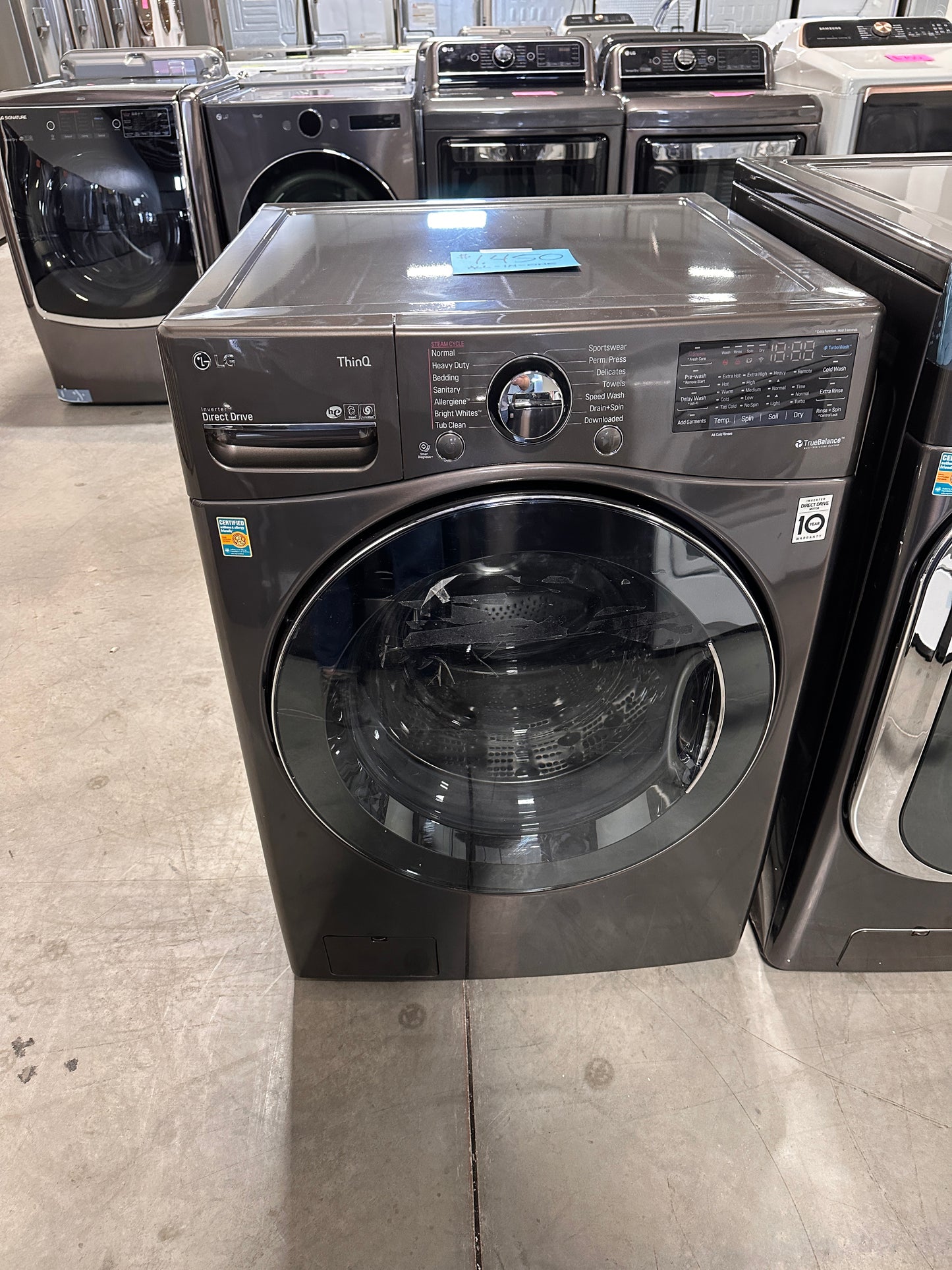 NEW LG FRONT LOAD WASHER ELECTRIC DRYER COMBINATION MACHINE - WAS12868 WM3998HBA