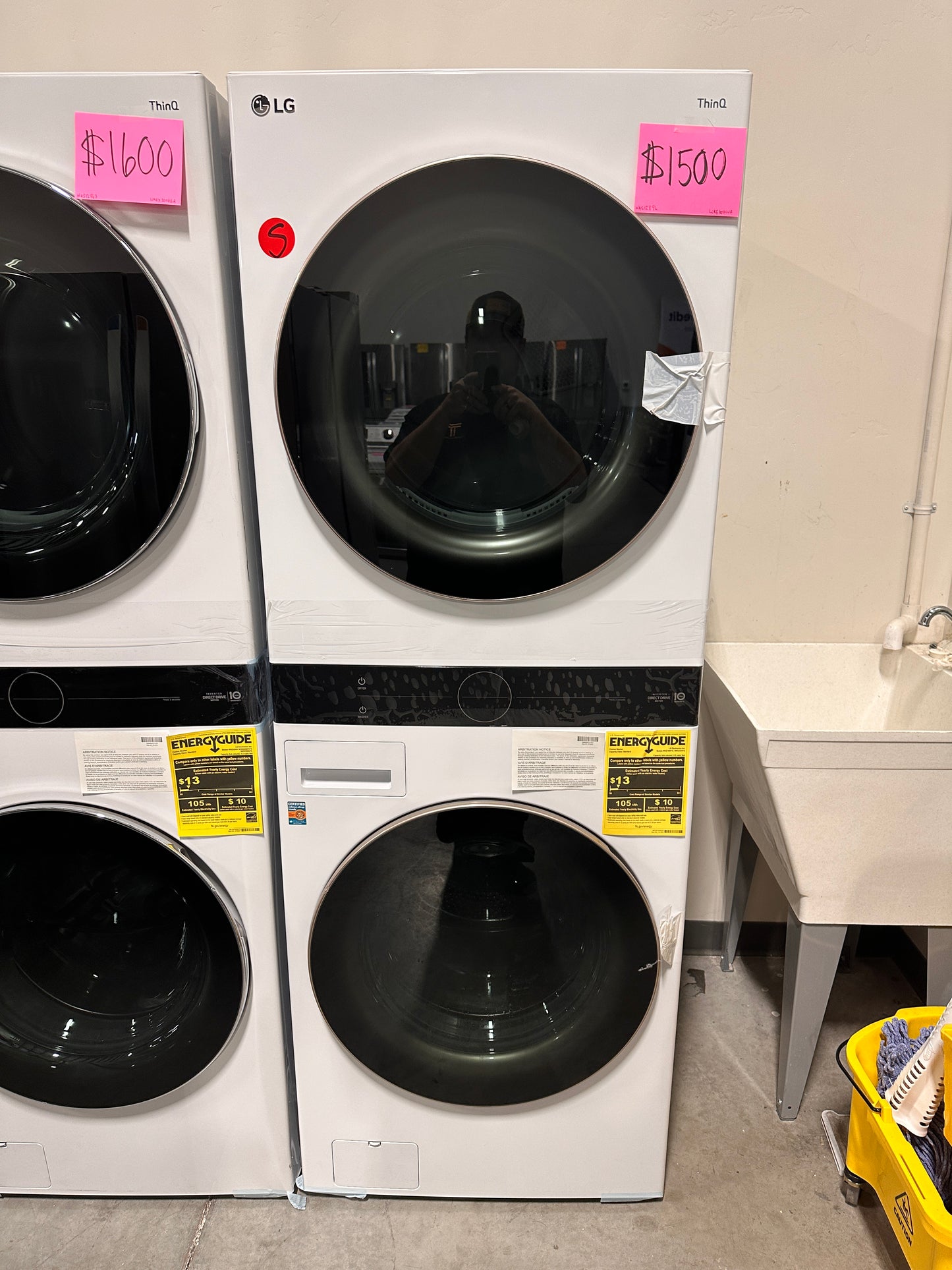 NEW LG SMART FRONT LOAD WASHER ELECTRIC DRYER WASHTOWER - WAS12896
