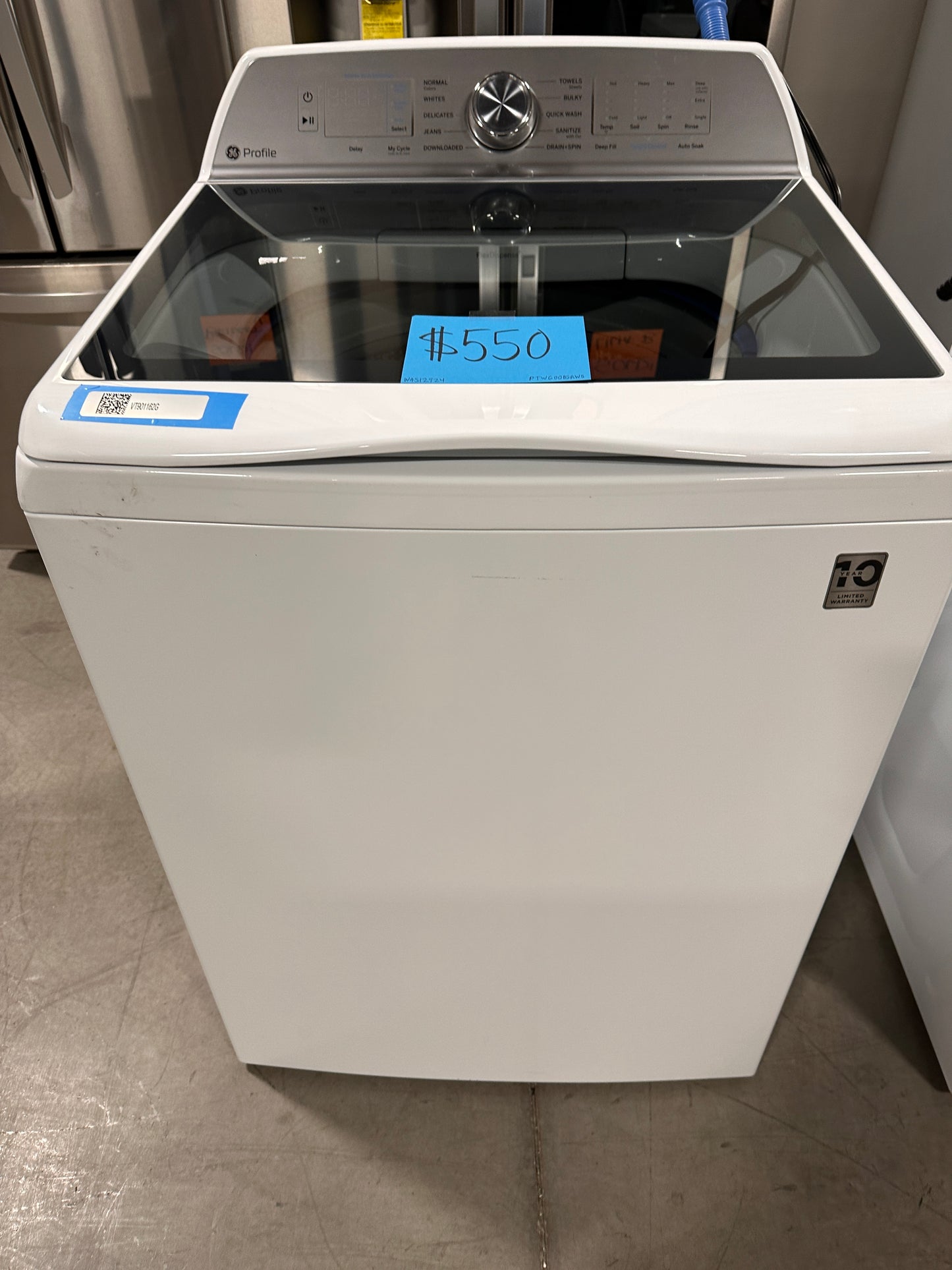 NEW GE PROFILE SMART TOP LOAD WASHER - WAS12924 PTW600BSRWS