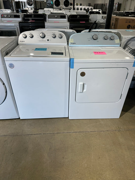 NEW WHIRLPOOL TOP LOAD ELECTRIC DRYER SET - WAS11851S DRY11711S