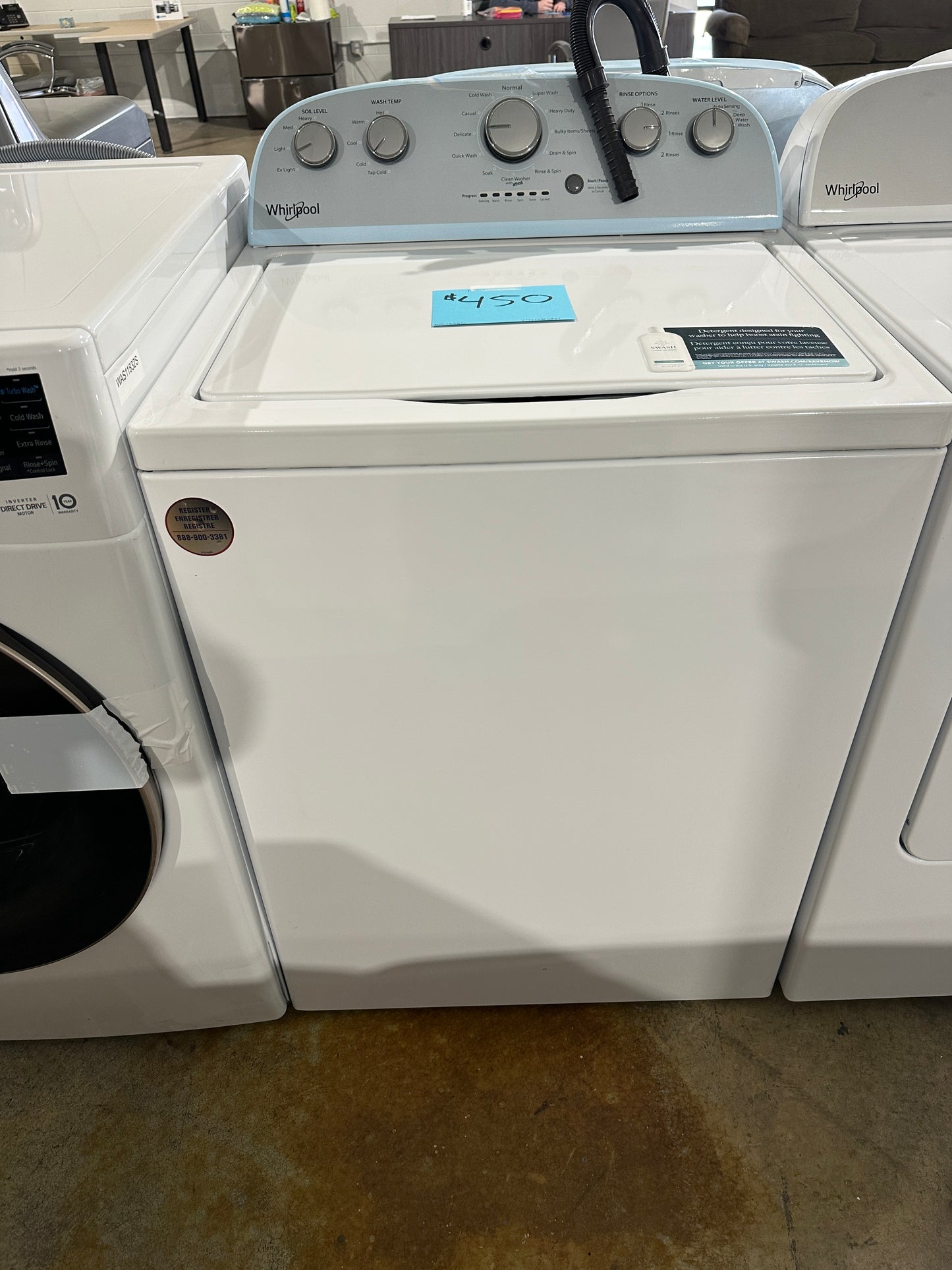 GREAT NEW WHIRLPOOL TOP LOAD WASHER - WAS11850S WTW4816FW