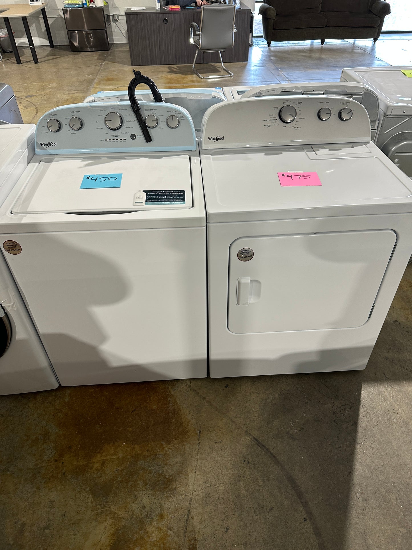 GORGEOUS NEW WHIRLPOOL LAUNDRY SET - WAS11850S DRY11712S