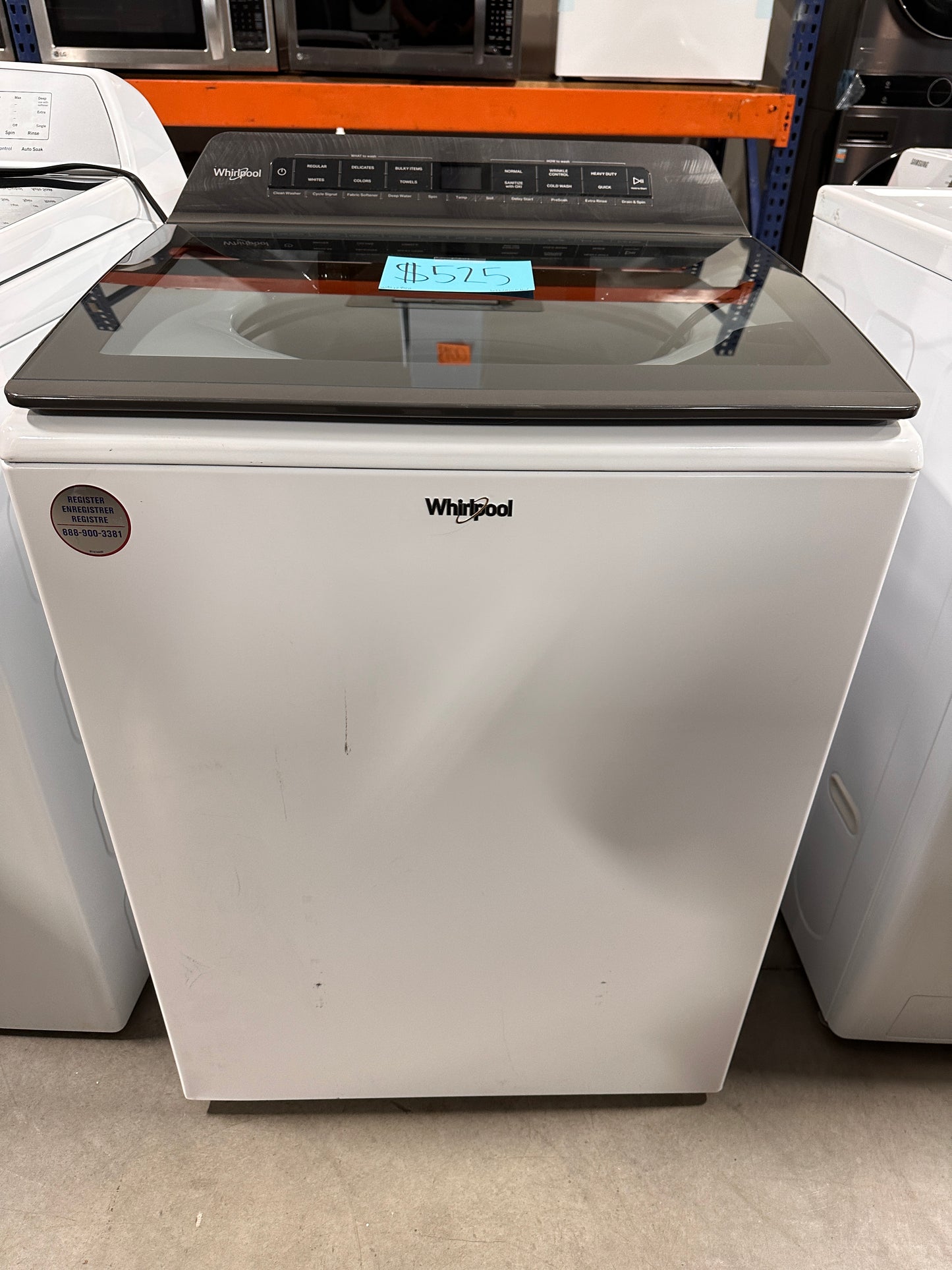 TOP LOAD WHIRLPOOL WASHER - WAS12950 WTW5105HW