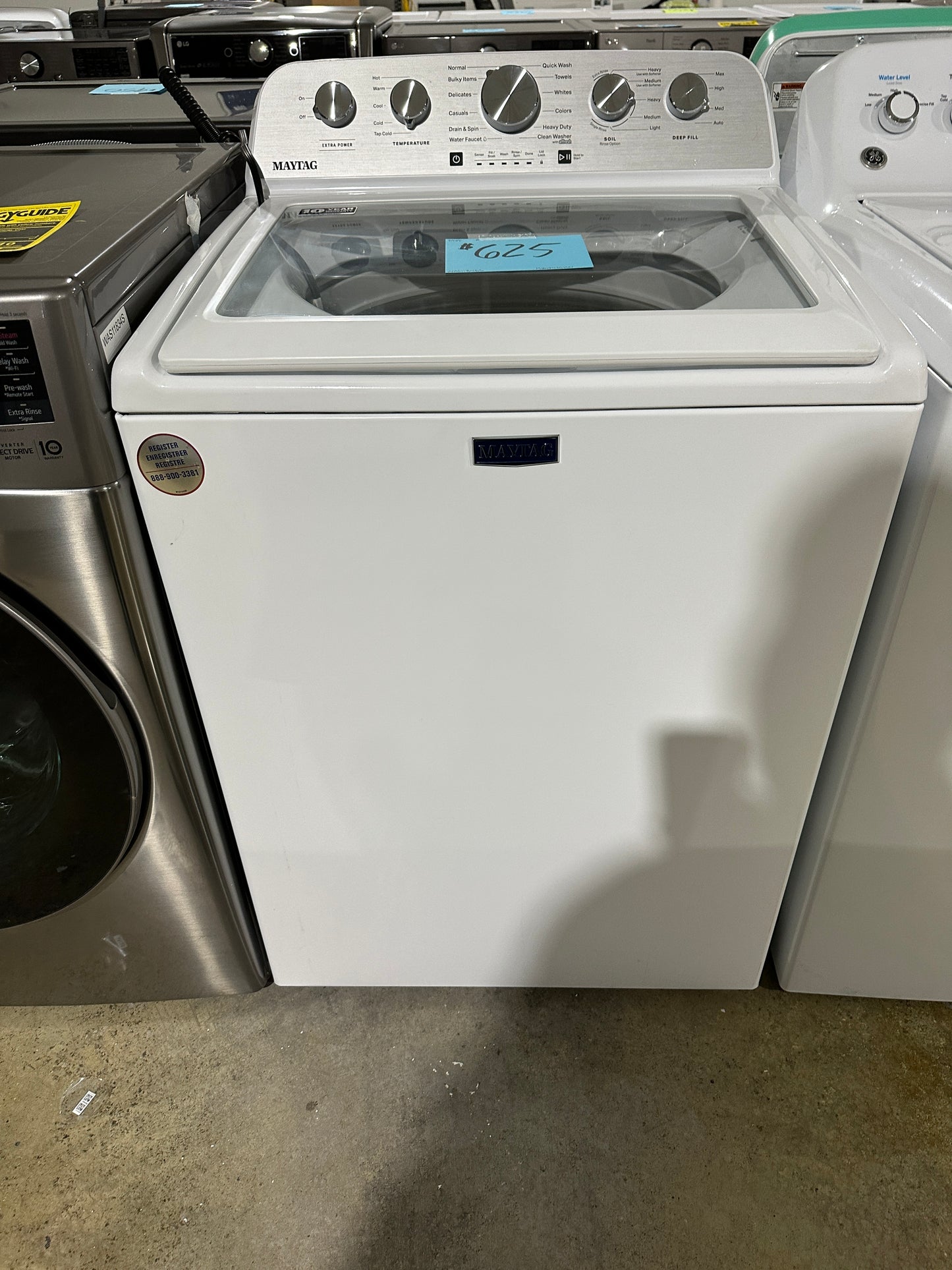 MAYTAG TOP LOAD WASHER with EXTRA POWER BUTTON - WAS11848S MVW5430MW