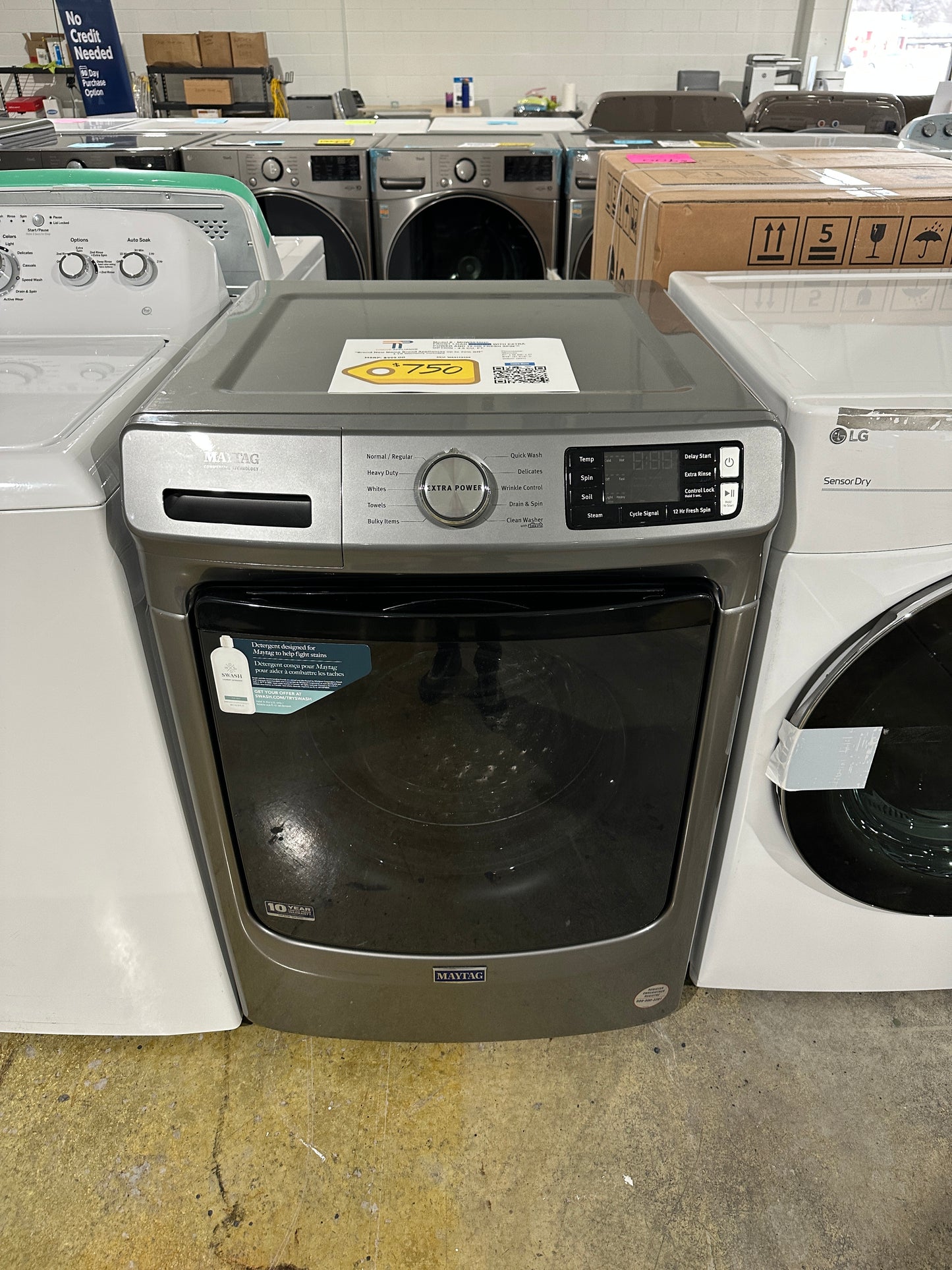 NEW MAYTAG STACKABLE FRONT LOAD WASHER - WAS11858S MHW5630HC