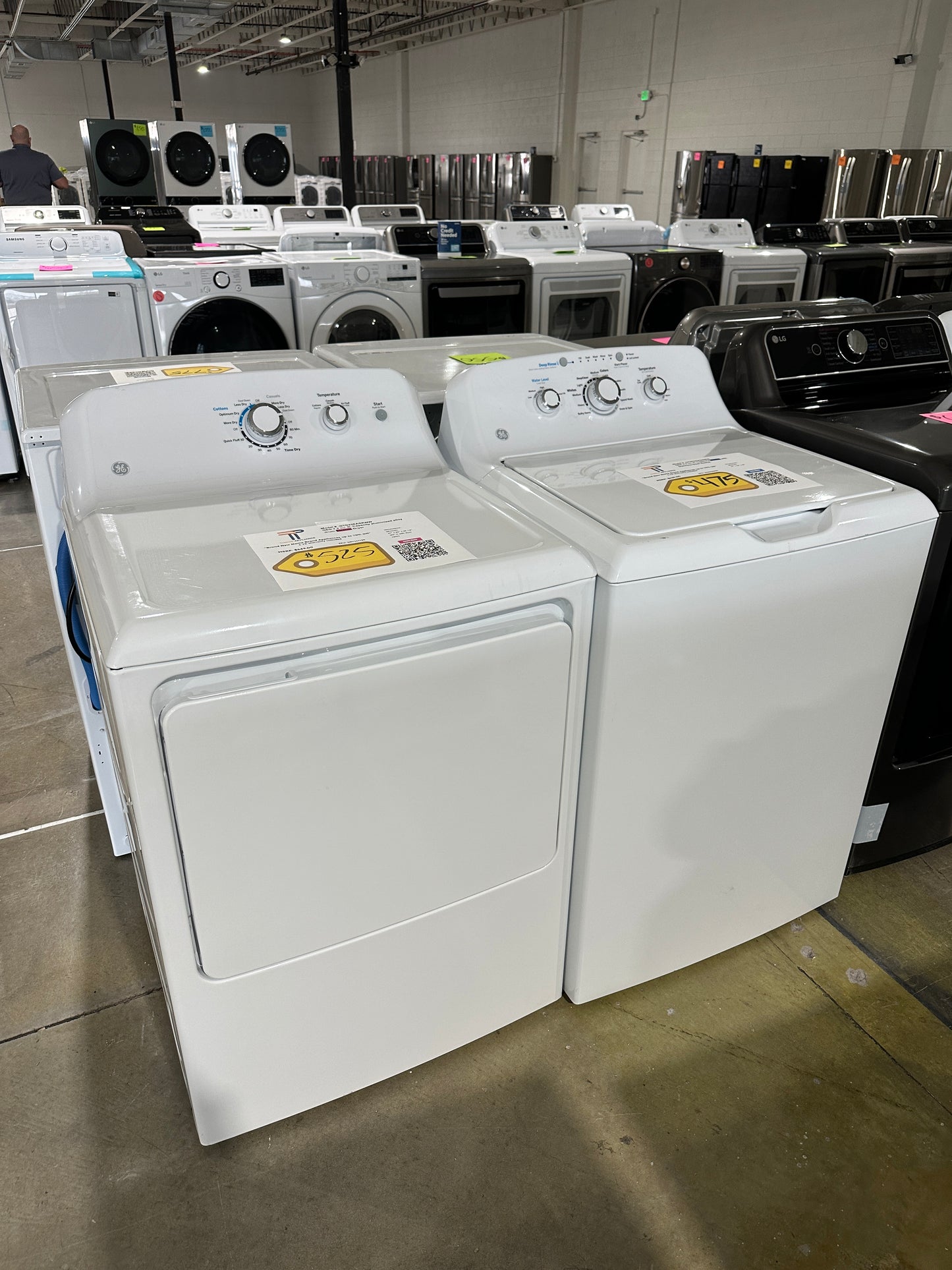 TOP LOAD ELECTRIC GE LAUNDRY SET - WAS11845S DRY11713S