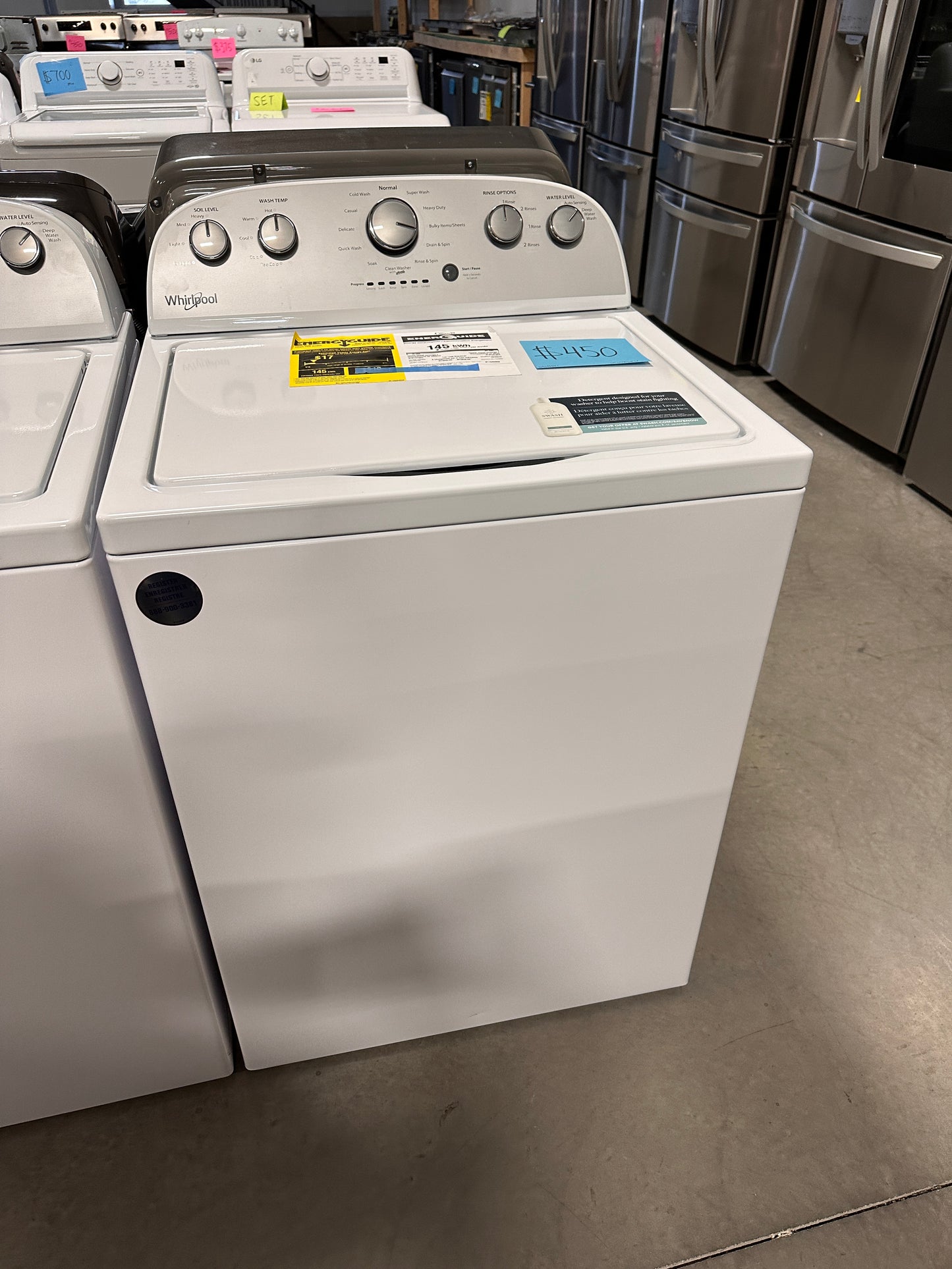 NEW 12-CYCLE WHIRLPOOL WASHER - WAS12941 WTW4816FW