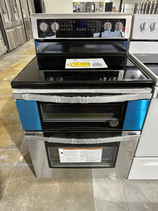 DOUBLE OVEN WHIRLPOOL ELECTRIC RANGE - RAG11493S WGE745C0FS