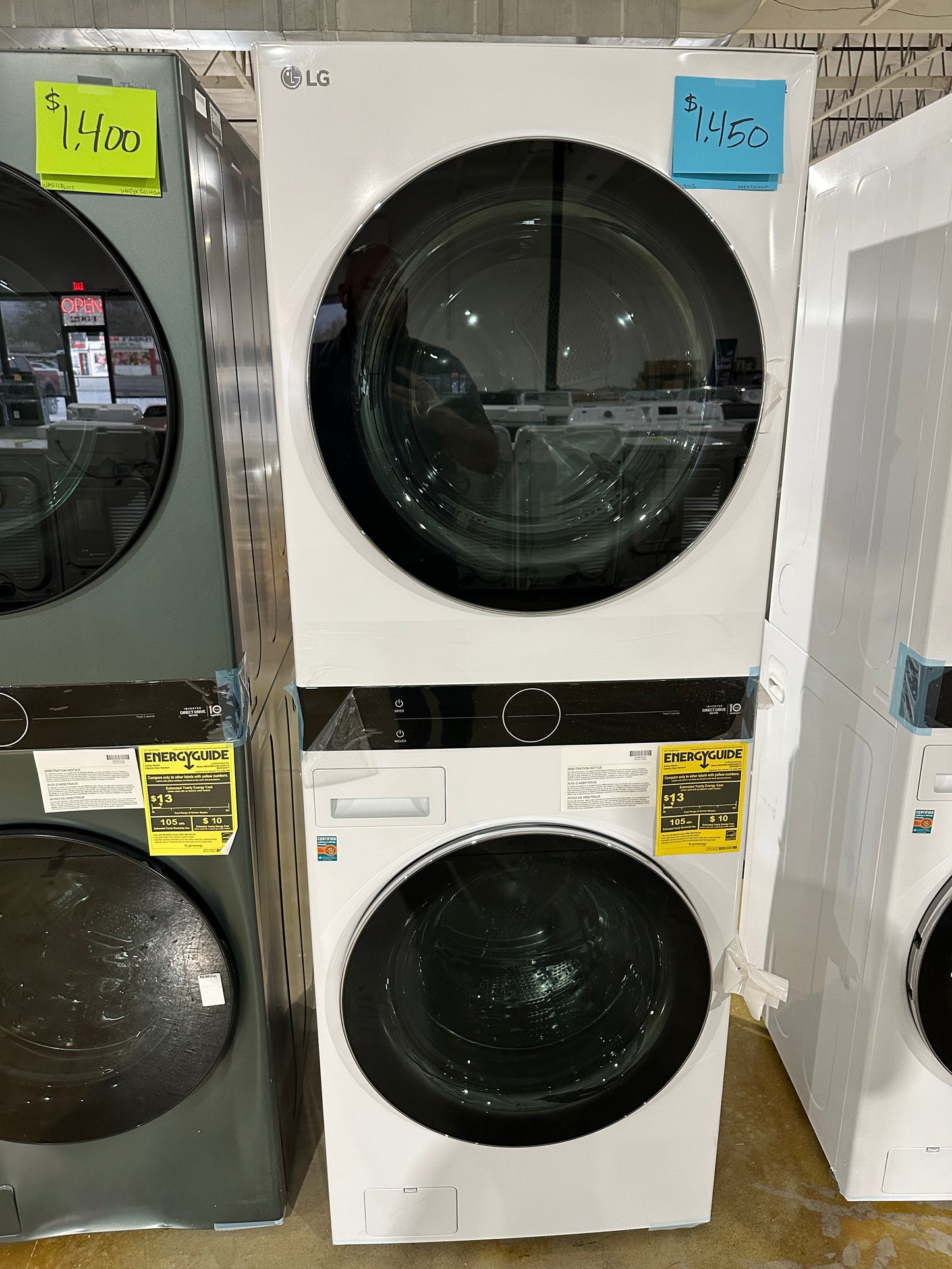 GREAT NEW LG FRONT LOAD WASHER ELECTRIC DRYER - WAS11841S WKEX200HWA