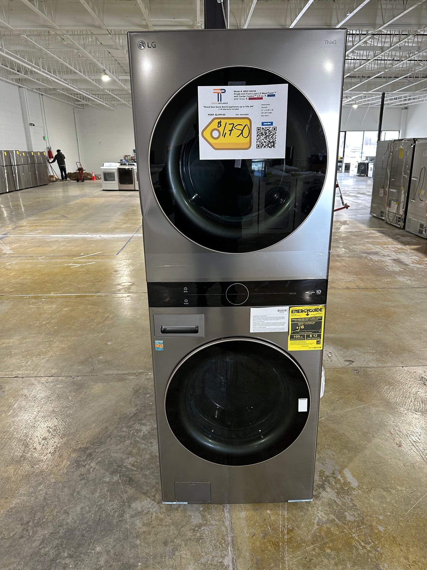 GREAT NEW ELECTRIC DRYER WASHTOWER - WAS11862S WKE100HVA