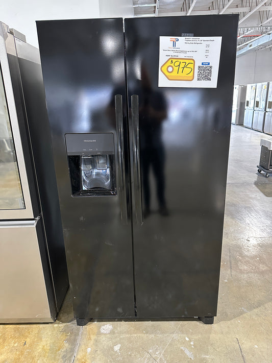 Frigidaire - 25.6 Cu. Ft. Side-by-Side Refrigerator - Black  Model:FRSS2623AB  REF12073S
