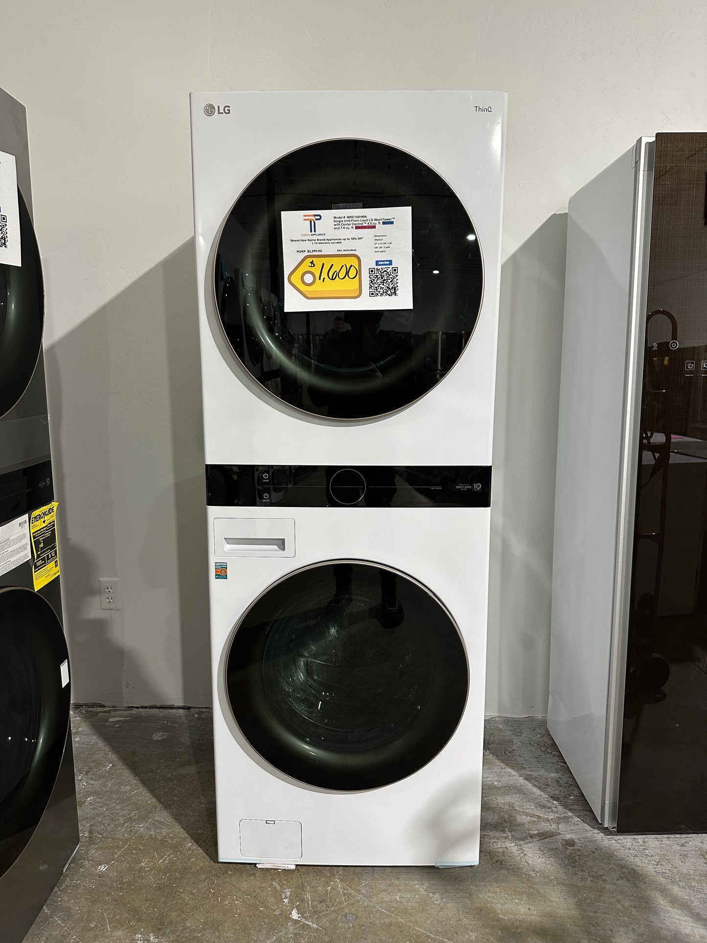 FRONT LOAD WASHER ELECTRIC DRYER WASHTOWER - WAS11863S WKE100HWA