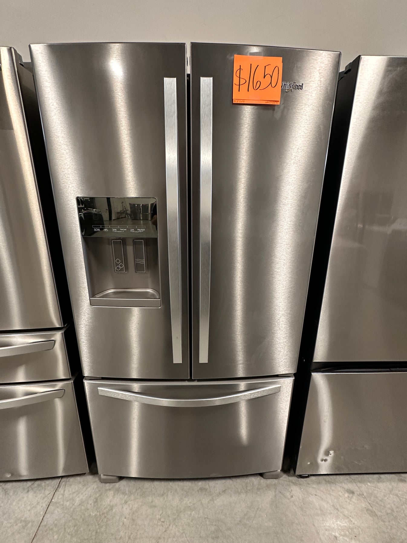 STAINLESS STEEL WHIRLPOOL FRENCH DOOR REFRIGERATOR - REF12690 WRF555SD ...