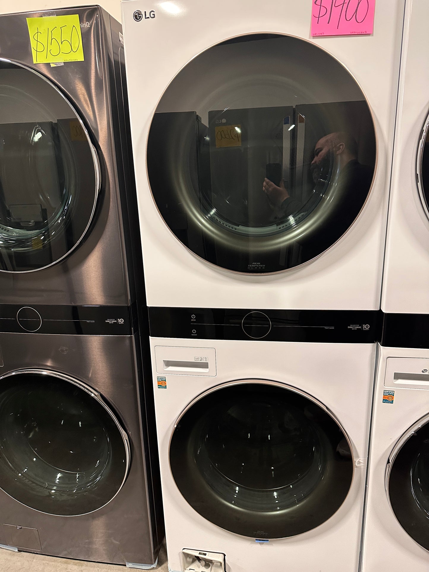 BRAND NEW STACKED LAUNDRY CENTER WITH ELECTRIC DRYER - WAS12383 WKE100HWA