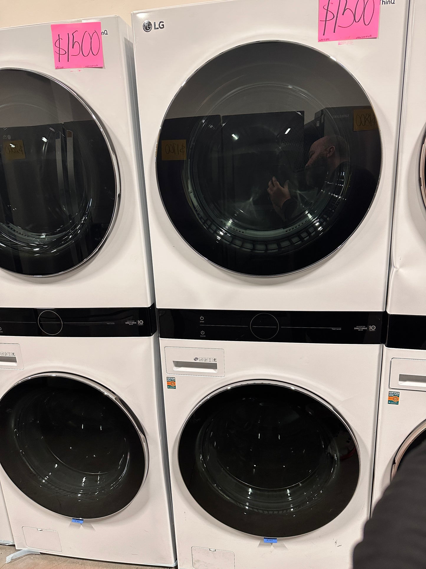 GORGEOUS NEW STACKED LG WASHTOWER WITH ELECTRIC DRYER - WAS12384 WKE100HWA