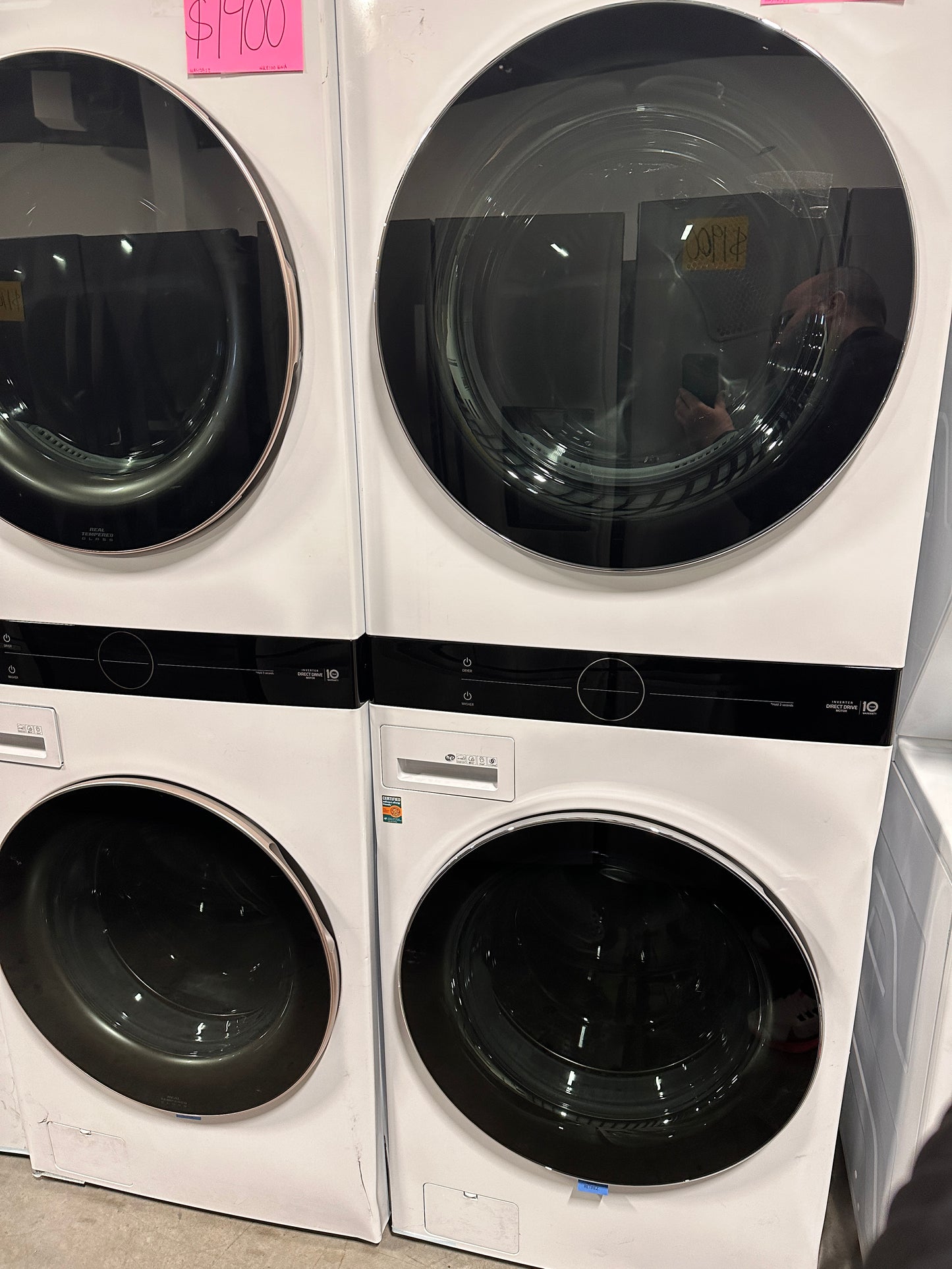 BRAND NEW ELECTRIC DRYER STACKED LAUNDRY UNIT - WAS12529 WKEX200HWA