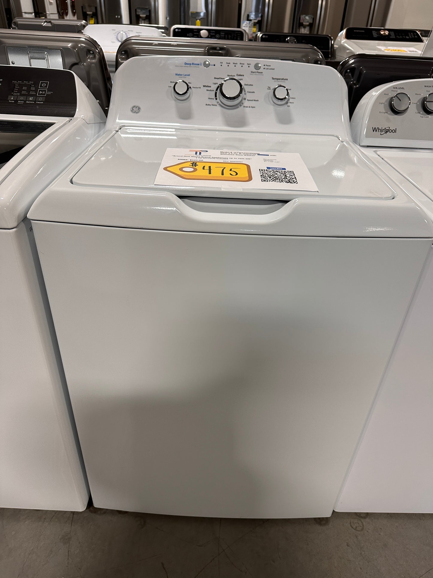TOP LOAD GE WASHER WITH DEEP RINSE - WAS12967 GTW335ASNWW
