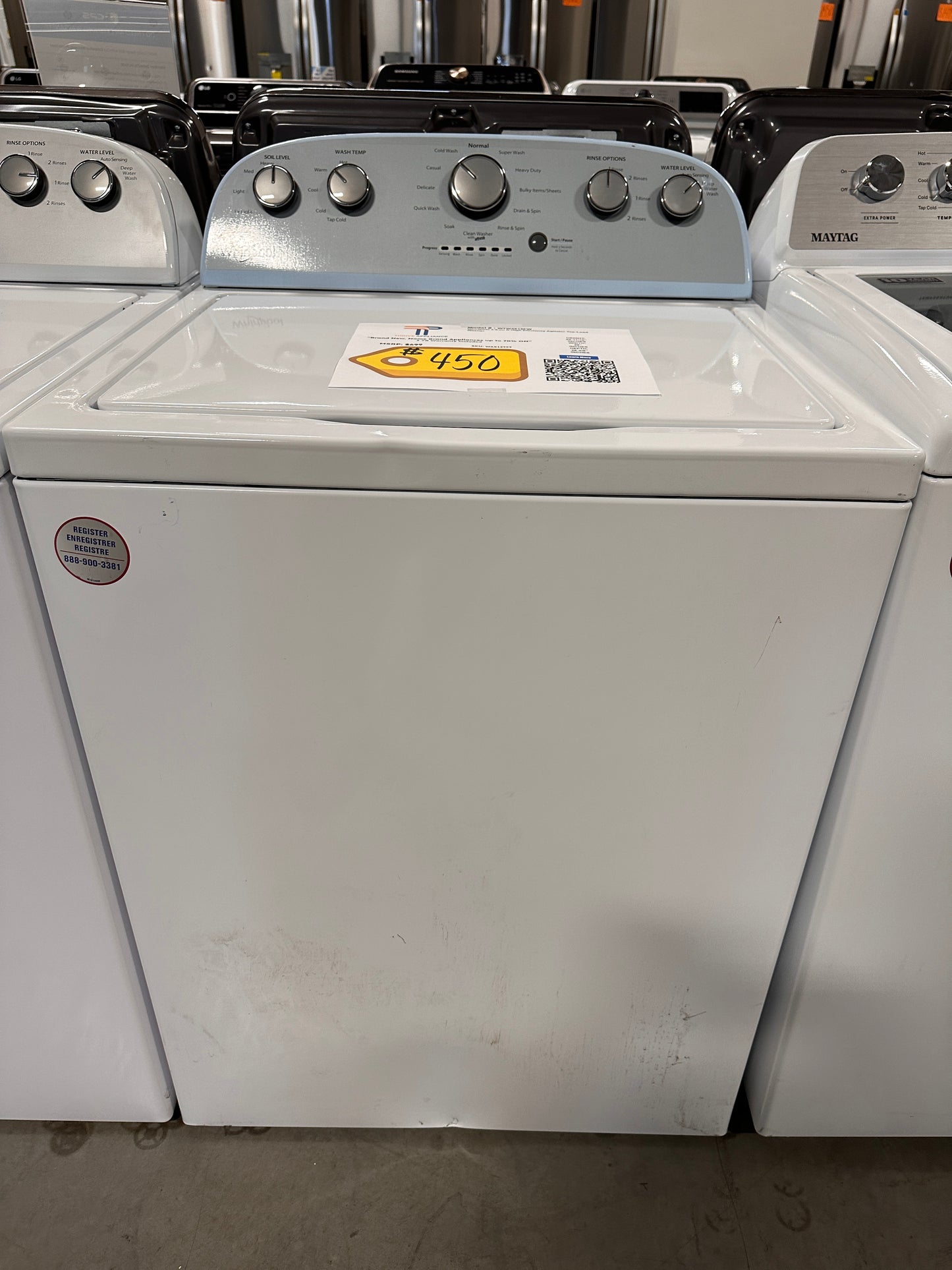 GREAT NEW WHIRLPOOL TOP LOAD WASHER - WAS12959 WTW4816FW