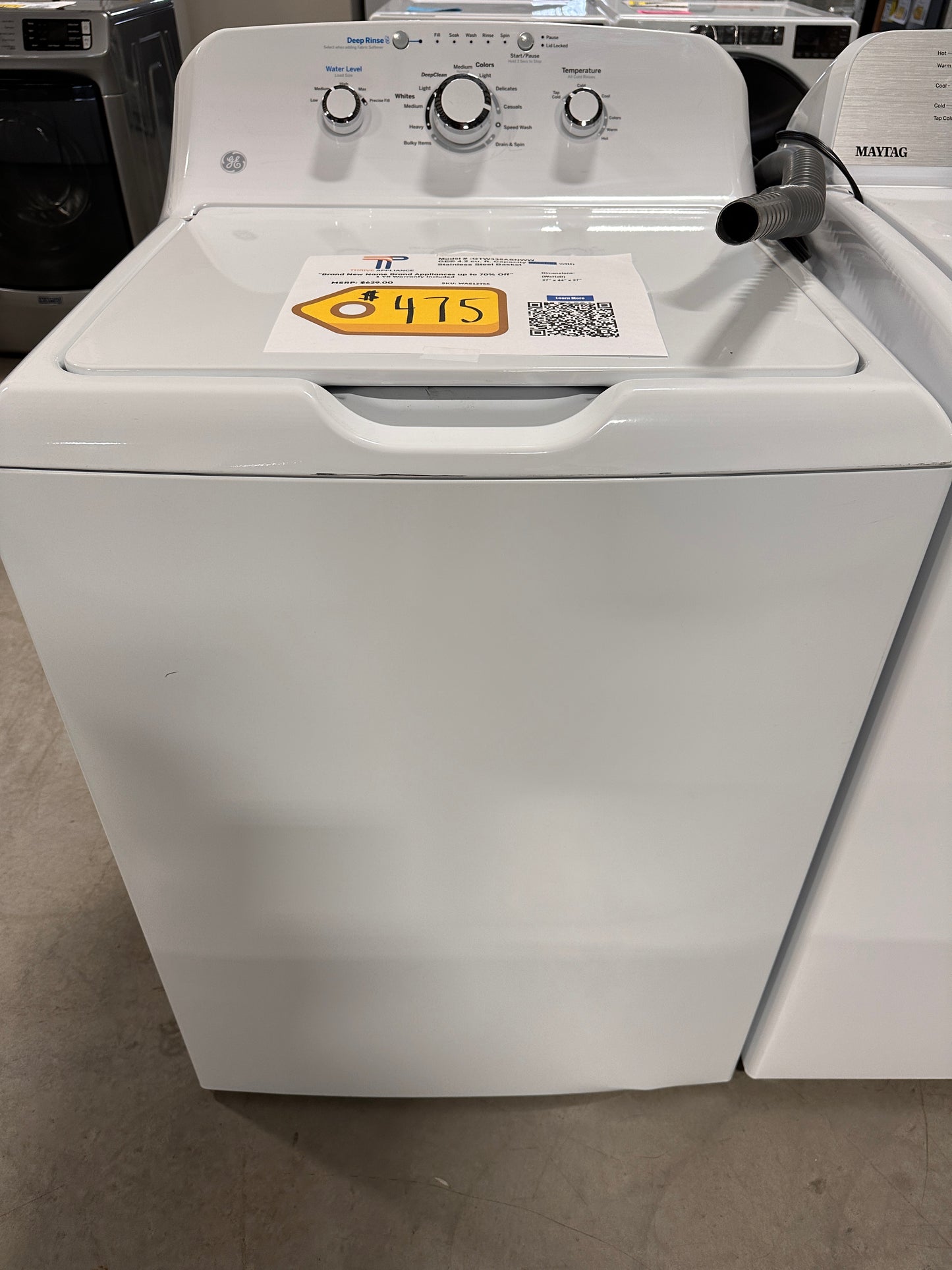 PRECISE FILL GE TOP LOAD WASHER - WAS12966 GTW335ASNWW