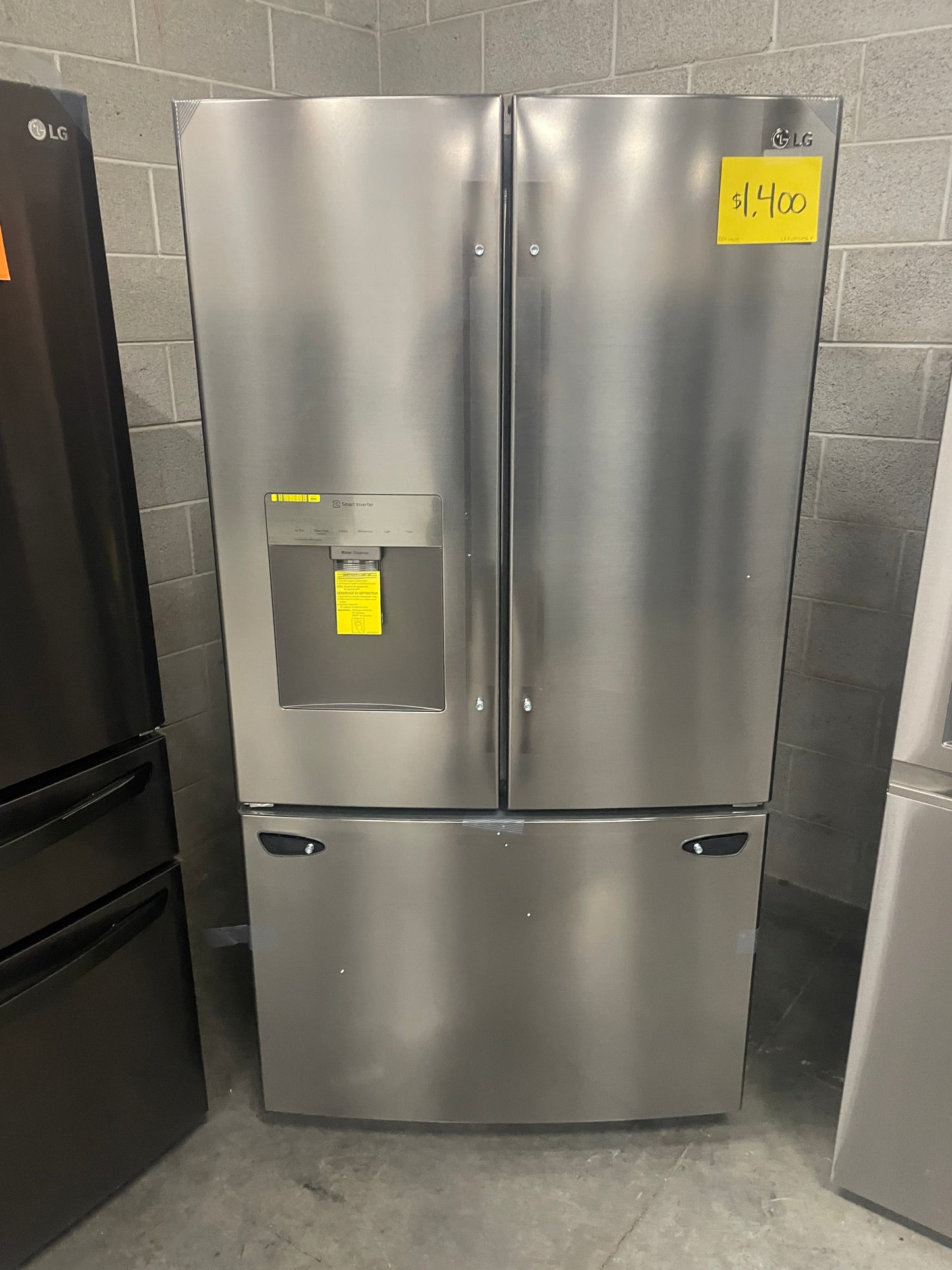 LG - 29 Cu. Ft. French Door Smart Refrigerator with Ice Maker- Stainless steel REF11910S