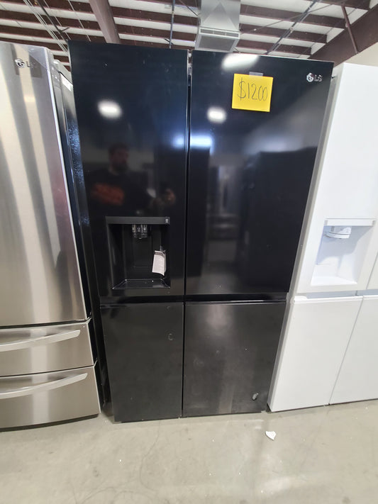 NEW LG SIDE BY SIDE FRIDGE BLACK - REF12206