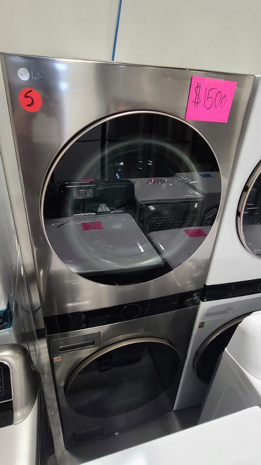GREAT NEW ELECTRIC DRYER WASHTOWER - GRAPHITE STEEL - WAS12623 WKE100HVA