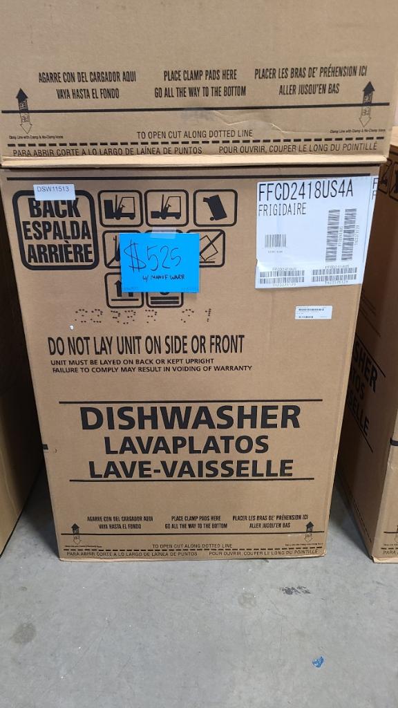 NEW-IN-BOX FRIGIDAIRE DISHWASHER with FULL WARRANTY - DSW11513